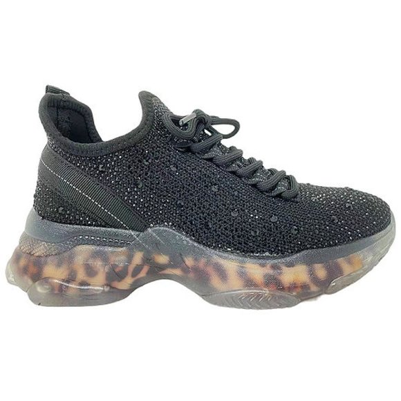 Very G HELLA Black Rhinestone Sneakers Size 6.5 - Picture 5 of 5